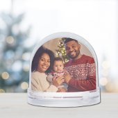 Gepersonaliseerde kerst herten familie sneeuwbol