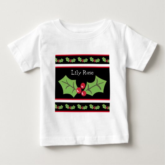 Gepersonaliseerde kerst Holly & Berries (Voorkant)