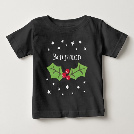 Gepersonaliseerde kerst Holly & Berries (Voorkant)