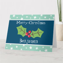 Gepersonaliseerde kerst Holly & Berries