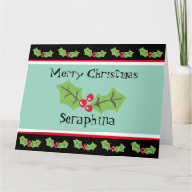 Gepersonaliseerde kerst Holly & Berries