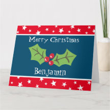 Gepersonaliseerde kerst Holly & Berries