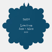 Gepersonaliseerde kerst Holly & Berries Ornament Kaart (Achterkant)