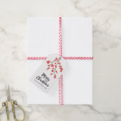 Gepersonaliseerde Kerst Holly Berry Labels Cadeaulabel (Met Touw)