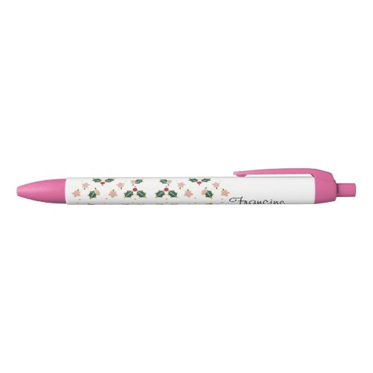 Gepersonaliseerde Kerst Holly Pen (Bovenkant)