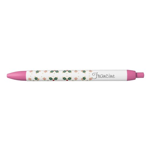 Gepersonaliseerde Kerst Holly Pen (Voorkant)