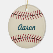 Gepersonaliseerde Kerst Honkbal Sport Ornament (Links)