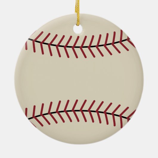 Gepersonaliseerde Kerst Honkbal Sport Ornament (Achterkant)