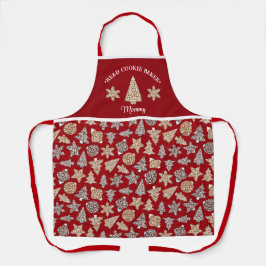 Gepersonaliseerde Kerst Hoofd Cookie Baker Custom Schort