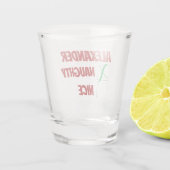 Gepersonaliseerde kerst in Naughty of Nice Shot Glas (Achterkant)