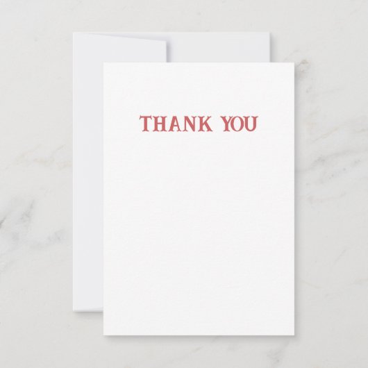 Gepersonaliseerde kerst Initiaal dank u kaarten (Achterkant)