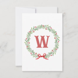 Gepersonaliseerde kerst Initiaal dank u kaarten
