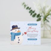 Gepersonaliseerde Kerst Kaart Briefkaart (Staand voorkant)