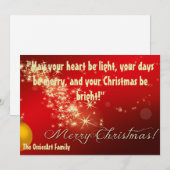 Gepersonaliseerde kerst Kaart. Naam door u vervang Feestdagenkaart (Voorkant / Achterkant)