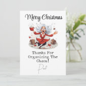 Gepersonaliseerde kerst Kaart van Boss (Staand voorkant)