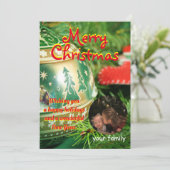 Gepersonaliseerde kerst Kaart van uw familie (Staand voorkant)
