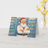 Gepersonaliseerde Kerst Kaart voor Apotheker (Gele Bloem)