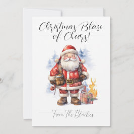 Gepersonaliseerde kerst Kaart voor een brandweerma