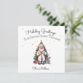 Gepersonaliseerde kerst Kaart voor een dokter (Staand voorkant)