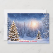 Gepersonaliseerde Kerst Kaarten Snowy Winterland (Voorkant)