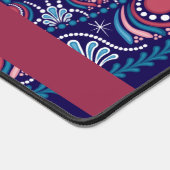 Gepersonaliseerde Kerst Kawaii Beer Dot Mandala Bureaumat (Hoek)