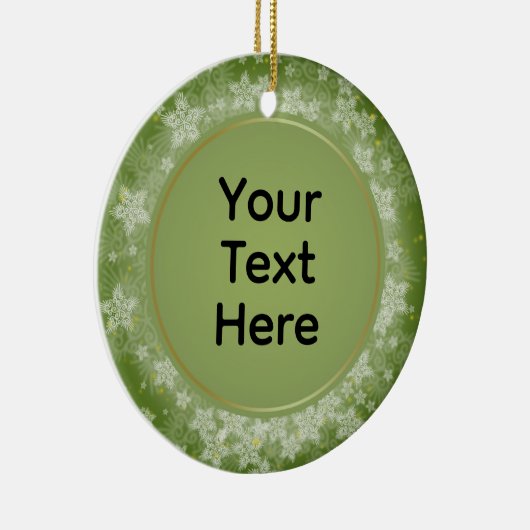 Gepersonaliseerde kerst Keepsake Keramisch Ornament (Rechts)