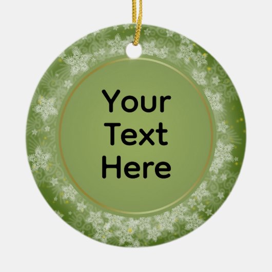 Gepersonaliseerde kerst Keepsake Keramisch Ornament (Voorkant)