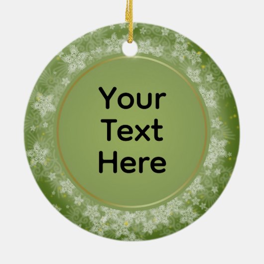 Gepersonaliseerde kerst Keepsake Keramisch Ornament (Achterkant)