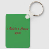 Gepersonaliseerde kerst Keepsake met foto & tekst Sleutelhanger (Achterkant)