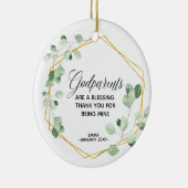 Gepersonaliseerde kerst-kerstversiering keramisch ornament (Rechts)