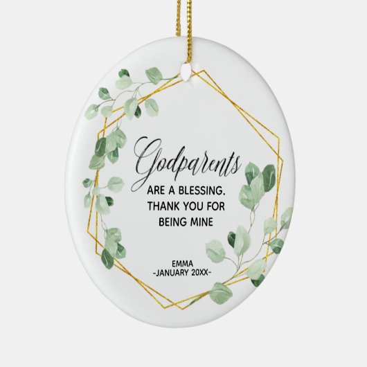 Gepersonaliseerde kerst-kerstversiering keramisch ornament (Rechts)