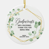 Gepersonaliseerde kerst-kerstversiering keramisch ornament (Voorkant)