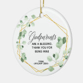 Gepersonaliseerde kerst-kerstversiering keramisch ornament (Links)