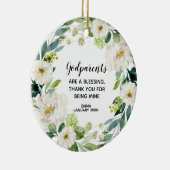 Gepersonaliseerde kerst-kerstversiering keramisch ornament (Rechts)