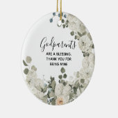 Gepersonaliseerde kerst-kerstversiering keramisch ornament (Rechts)