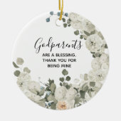 Gepersonaliseerde kerst-kerstversiering keramisch ornament (Voorkant)