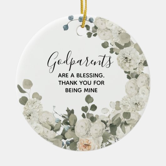Gepersonaliseerde kerst-kerstversiering keramisch ornament (Voorkant)