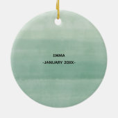 Gepersonaliseerde kerst-kerstversiering keramisch ornament (Achterkant)