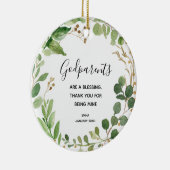 Gepersonaliseerde kerst-kerstversiering keramisch ornament (Rechts)