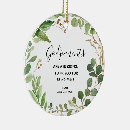 Gepersonaliseerde kerst-kerstversiering keramisch ornament (Rechts)