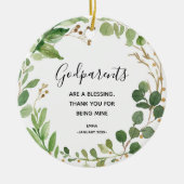 Gepersonaliseerde kerst-kerstversiering keramisch ornament (Voorkant)