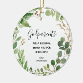 Gepersonaliseerde kerst-kerstversiering keramisch ornament (Links)