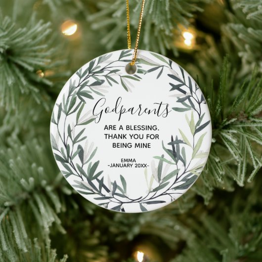 Gepersonaliseerde kerst-kerstversiering keramisch ornament (Boom)