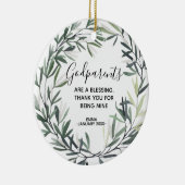 Gepersonaliseerde kerst-kerstversiering keramisch ornament (Rechts)