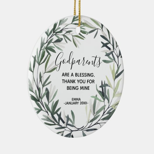 Gepersonaliseerde kerst-kerstversiering keramisch ornament (Rechts)