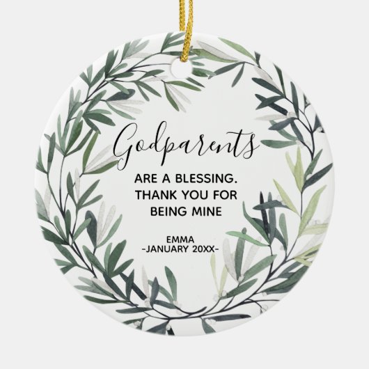 Gepersonaliseerde kerst-kerstversiering keramisch ornament (Voorkant)