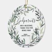 Gepersonaliseerde kerst-kerstversiering keramisch ornament (Links)