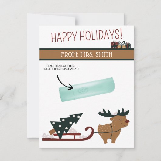 Gepersonaliseerde kerst, klein cadeau, cadeau Kaar Kaart (Voorkant)