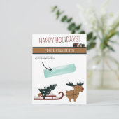 Gepersonaliseerde kerst, klein cadeau, cadeau Kaar Kaart (Staand voorkant)