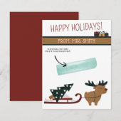 Gepersonaliseerde kerst, klein cadeau, cadeau Kaar Kaart (Voorkant / Achterkant)